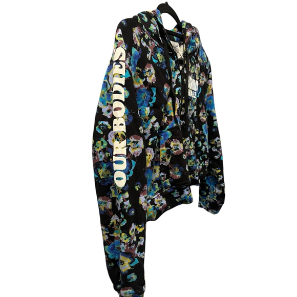 Ulla Johnson Designers For Democracy Harris Walz Hoodie Size Large Zip Up Black - Picture 5 of 12